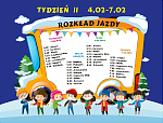 ROZKŁAD JAZDY - II tydzień ferii