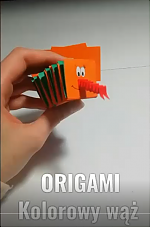 Origami - Kolorowy wąż